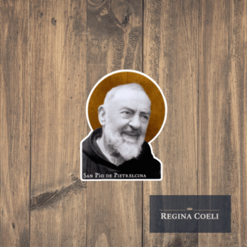 STICKER PADRE PIO 01