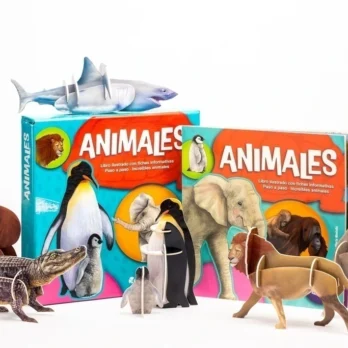 ANIMALES. Libro + 6 formas 3D