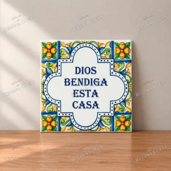 CERÁMICA «DIOS BENDIGA ESTA CASA» (A 112)