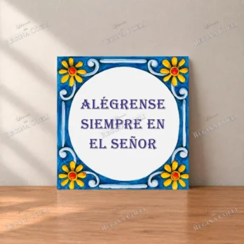 CERÁMICA «ALÉGRENSE SIEMPRE EN EL SEÑOR» (A 140)