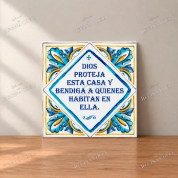 CERÁMICA «DIOS PROTEJA ESTA CASA» (A 102)