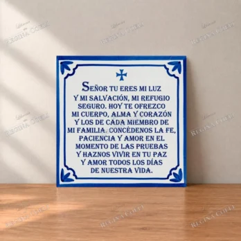 CERÁMICA «SEÑOR TU ERES MI LUZ Y MI SALVACION» (A 216)