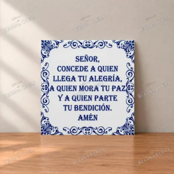 CERÁMICA «SEÑOR, CONCEDE A QUIEN LLEGA TU ALEGRÍA» (A 152)